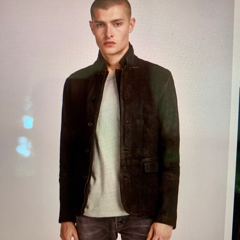 ALLSAINTS Survey Leather Blazer